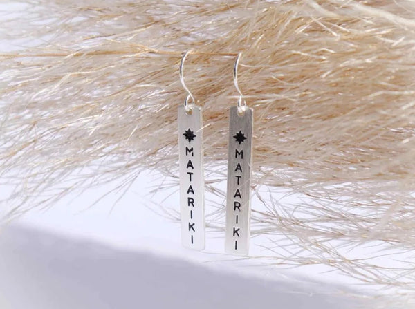 Little Taonga Kupu earrings - Matariki