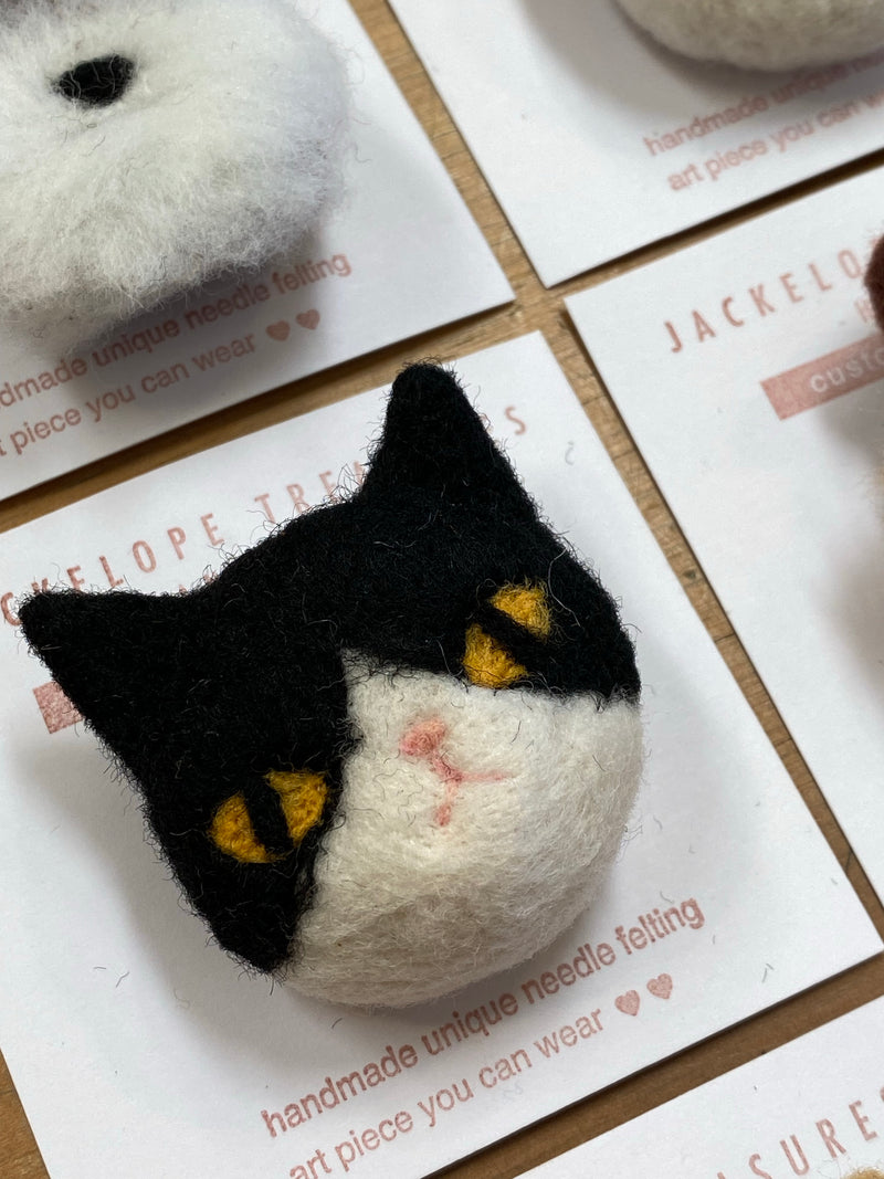 Felted Pet brooches - assorted