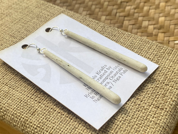 Long Whalebone Drop Earrings