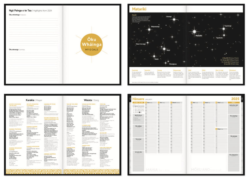 Tuhi 2025 Planner - WEEKLY Black/Gold PREORDER