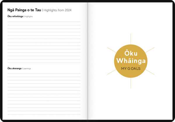 Tuhi 2025 Planner - WEEKLY Black/Gold PREORDER