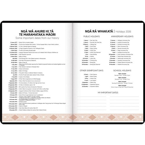 Tuhi Diary 2026 - B53 Week to View