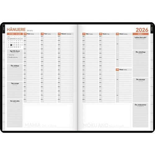 Tuhi Diary 2026 - B53 Week to View