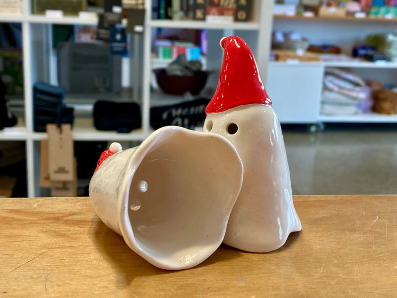 Ceramic Boo Crew - Santa Hat Boo