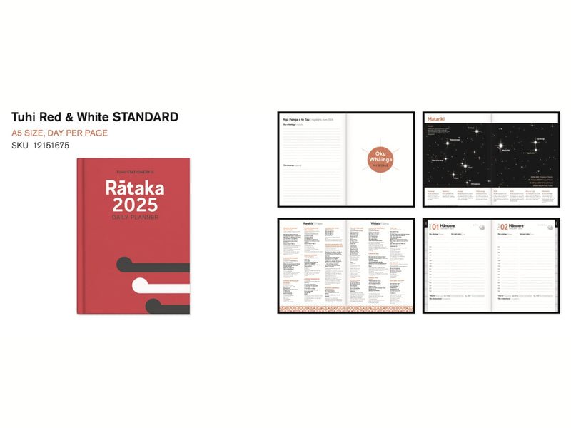 Tuhi 2025 Planner - DAILY Red PREORDER