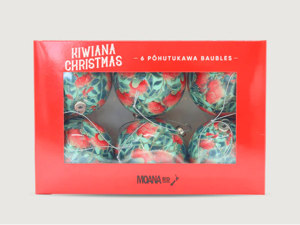 Moana Rd Pohutukawa Baubles set 6