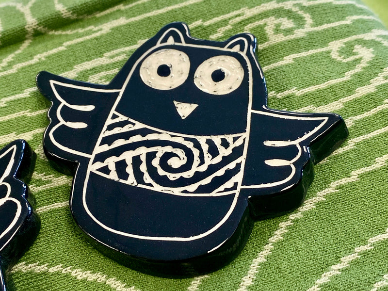 Ceramic Ruru Owl Wall art