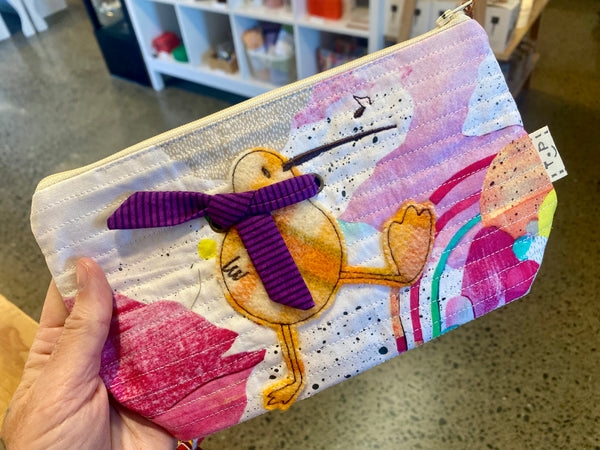 Fabric Kiwi Cosmetic Bag