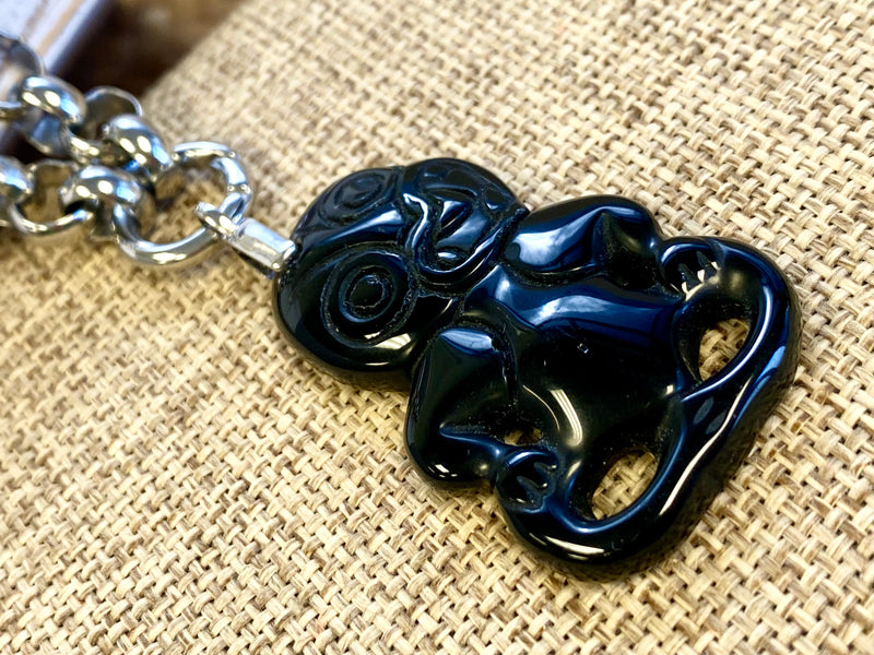 Heitiki pendant - Black Onyx