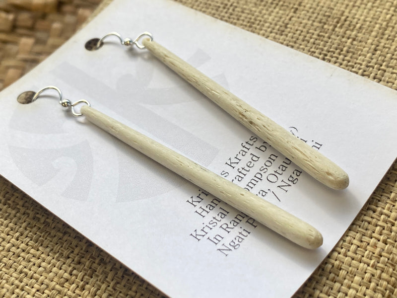 Long Whalebone Drop Earrings