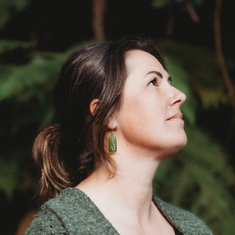 Glass Fern Earrings