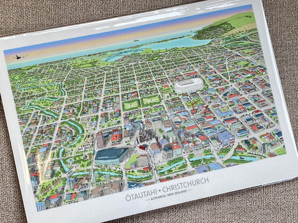 Handrawn Map Print - Ōtautahi Christchurch