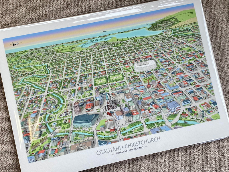 Handrawn Map Print - Ōtautahi Christchurch