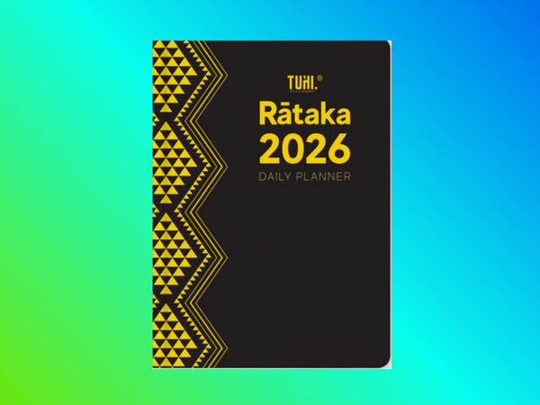 Tuhi Diary 2026 - A51 Day Per Page Black Gold