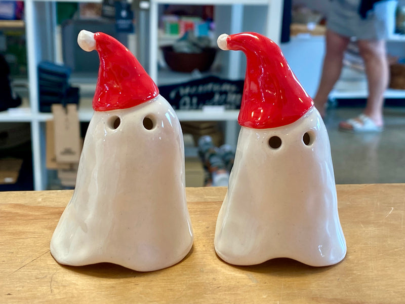 Ceramic Boo Crew - Santa Hat Boo