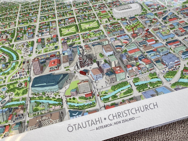Handrawn Map Print - Ōtautahi Christchurch