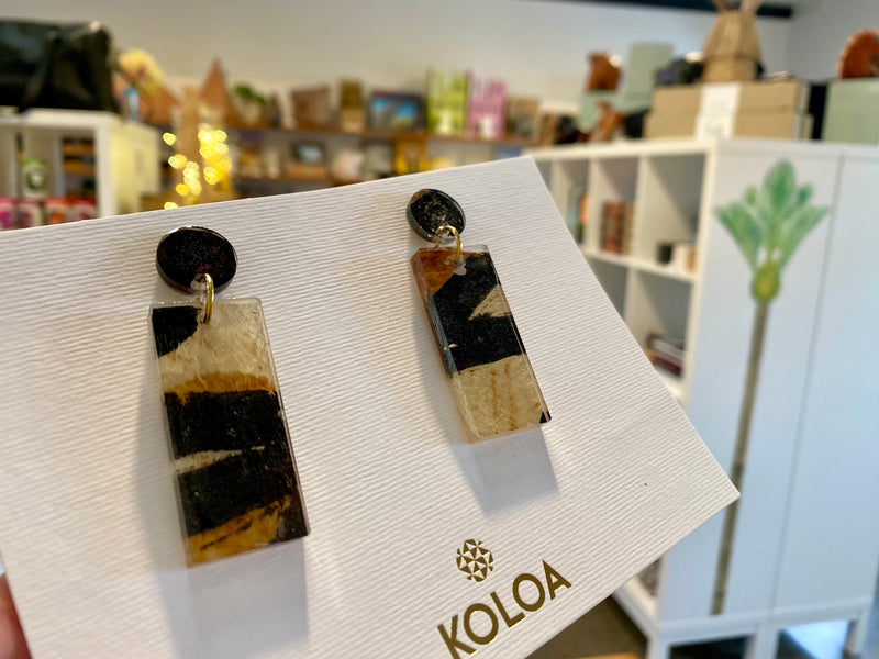 Koloa Barkcloth earrings - Olivia Ate