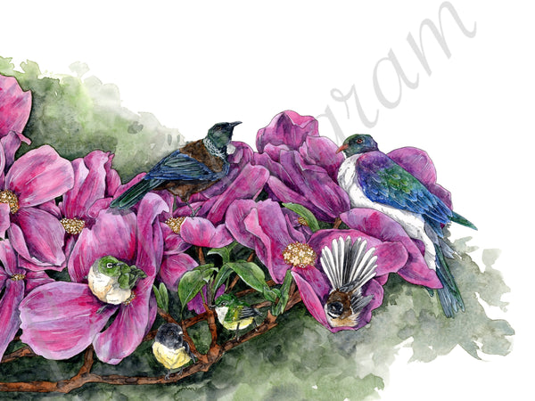 Balancing on Blossoms A4 print