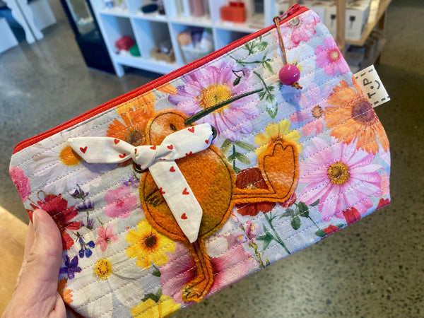 Fabric Kiwi Cosmetic Bag
