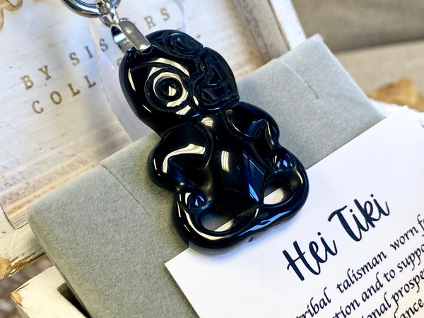 Heitiki pendant - Black Onyx