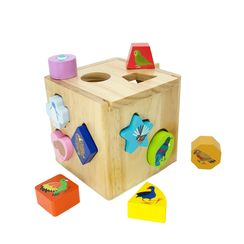 NZ Birds Shape Sorter Cube