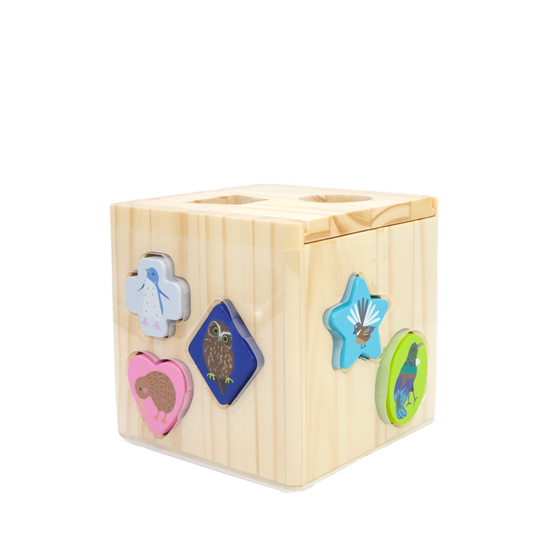 NZ Birds Shape Sorter Cube