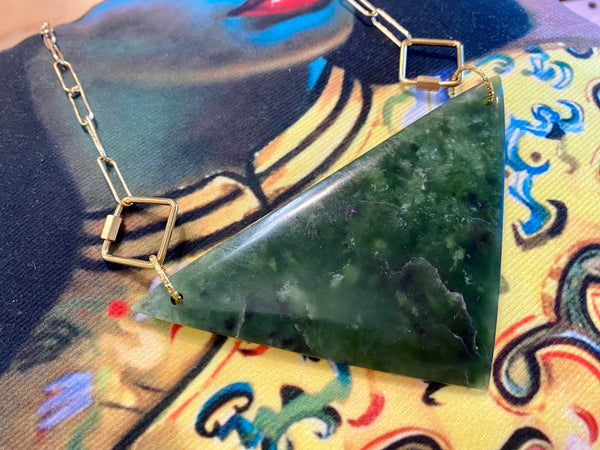 Natalie Kere Walker Pounamu Pendant - Triangle Breastplate