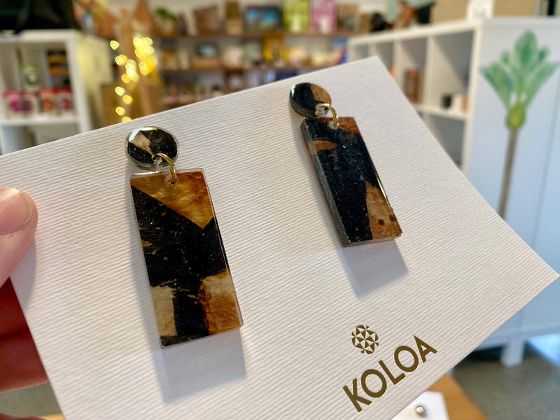 Koloa Barkcloth earrings - Olivia Ate