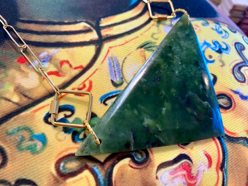 Natalie Kere Walker Pounamu Pendant - Triangle Breastplate