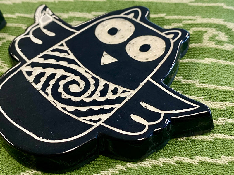 Ceramic Ruru Owl Wall art