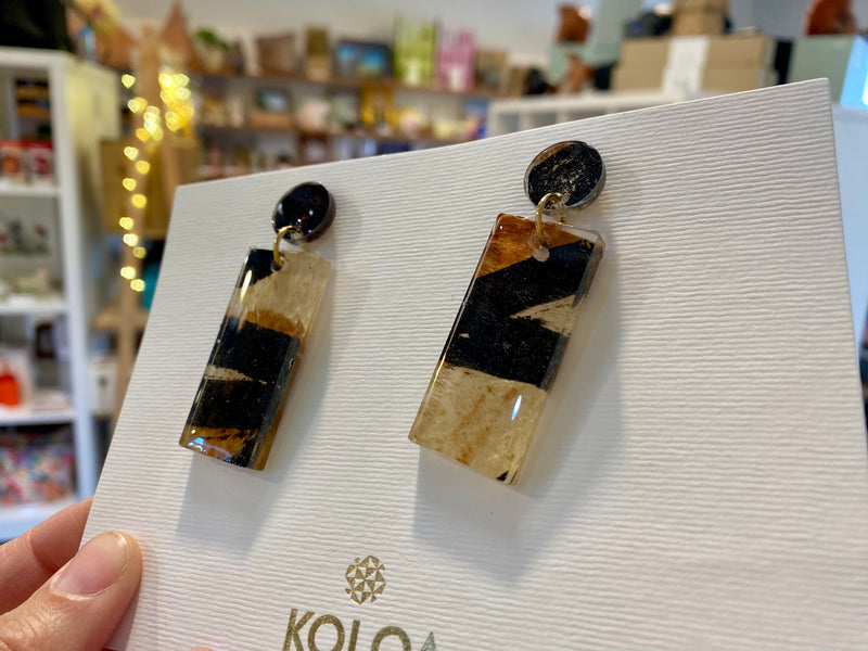Koloa Barkcloth earrings - Olivia Ate
