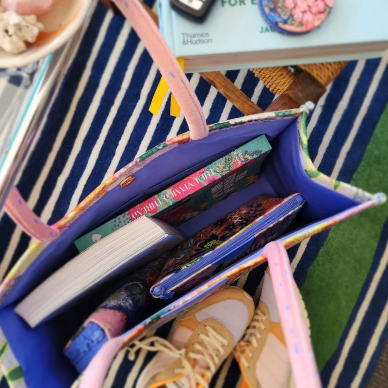 Velvet Boxy Tote Bag - Meadow