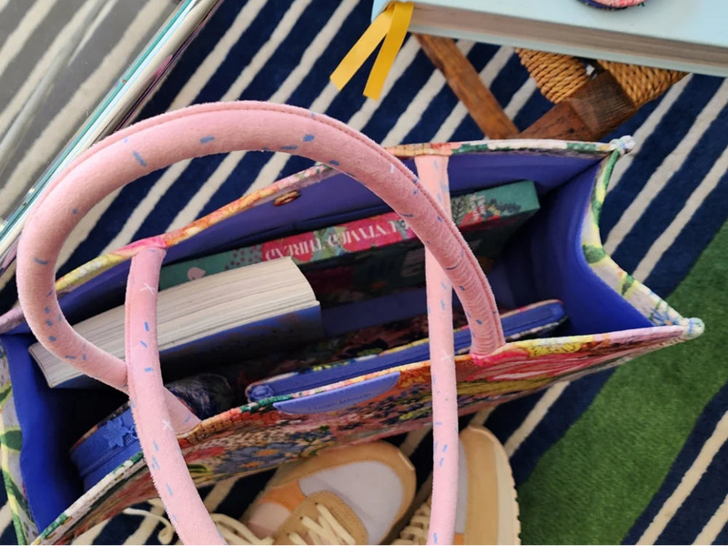 Velvet Boxy Tote Bag - Meadow