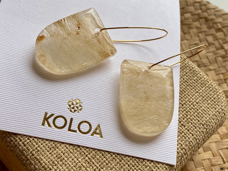 Koloa Barkcloth earrings - Lani