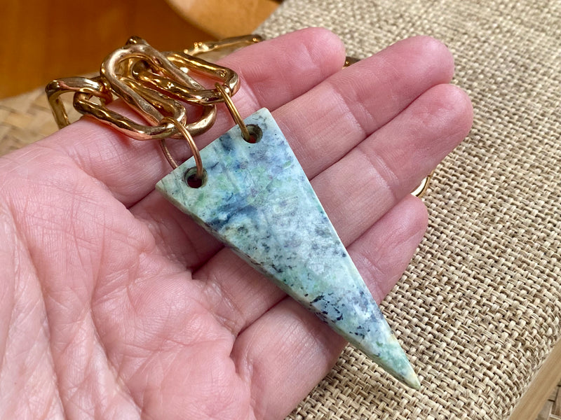 Natalie Kere Walker Garnet Pendant - Triangle