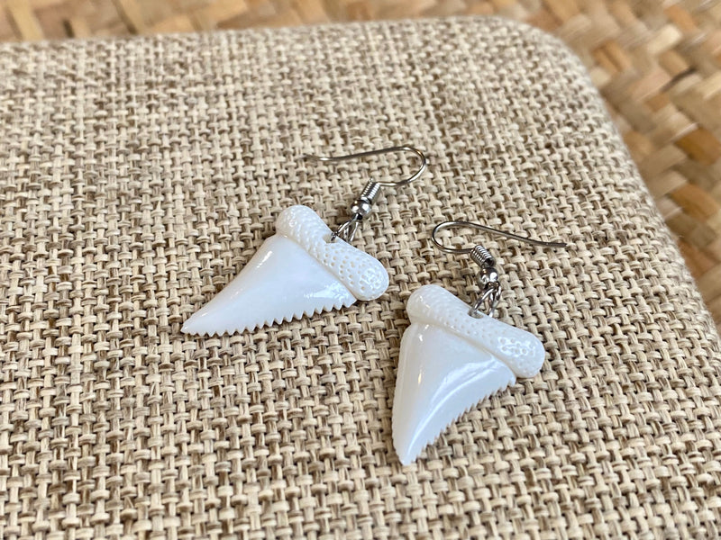Bone Shark Tooth earrings