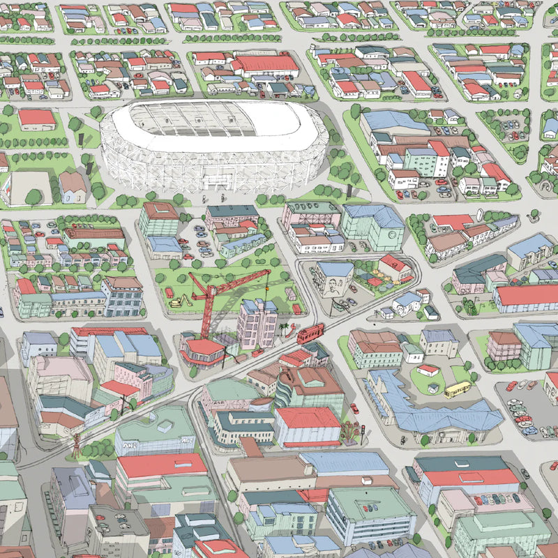 Handrawn Map Print - Ōtautahi Christchurch