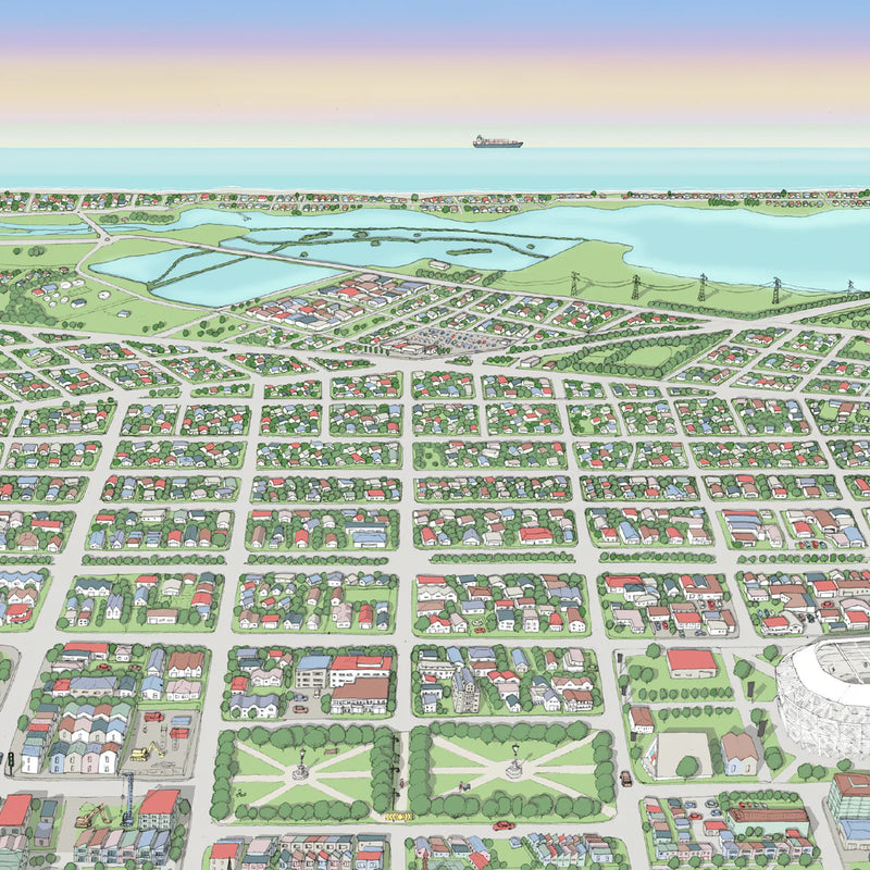 Handrawn Map Print - Ōtautahi Christchurch