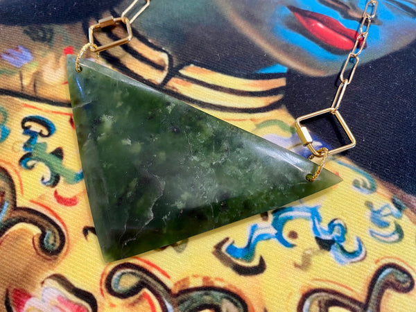 Natalie Kere Walker Pounamu Pendant - Triangle Breastplate