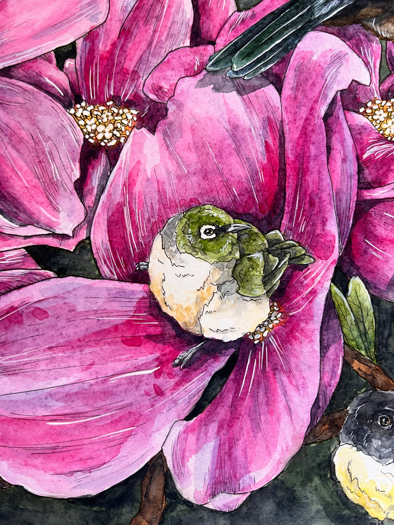 Balancing on Blossoms A4 print