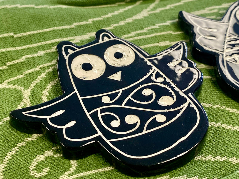 Ceramic Ruru Owl Wall art