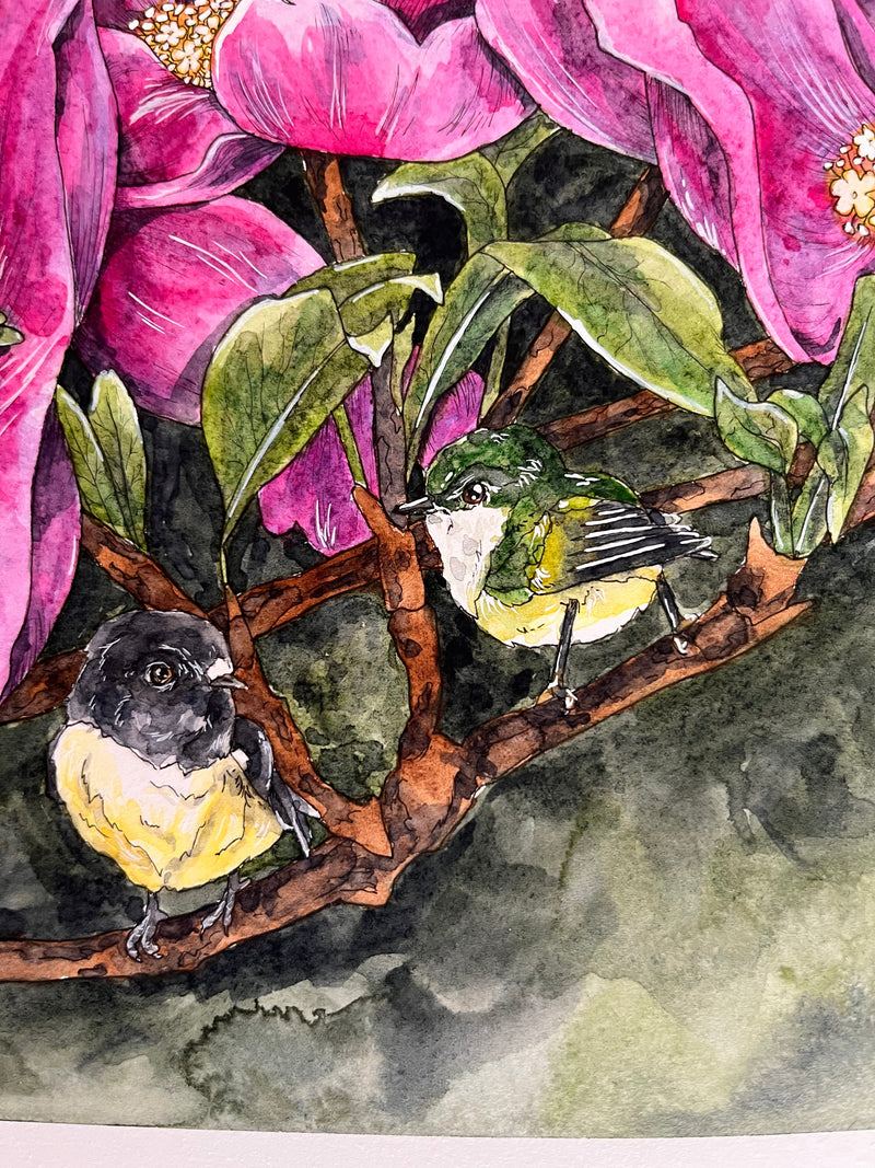 Balancing on Blossoms A4 print