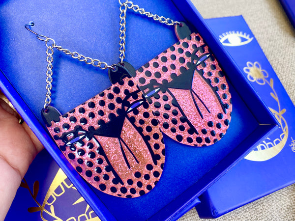 Studio Soph Cheetah earrings Pink