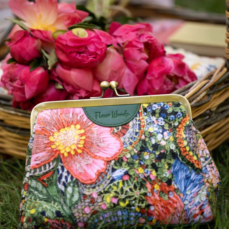 Wild Roses Velvet Clutch Purses