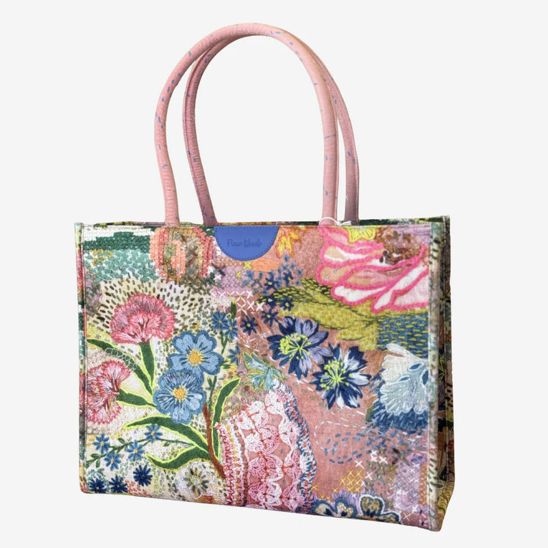Velvet Boxy Tote Bag - Meadow