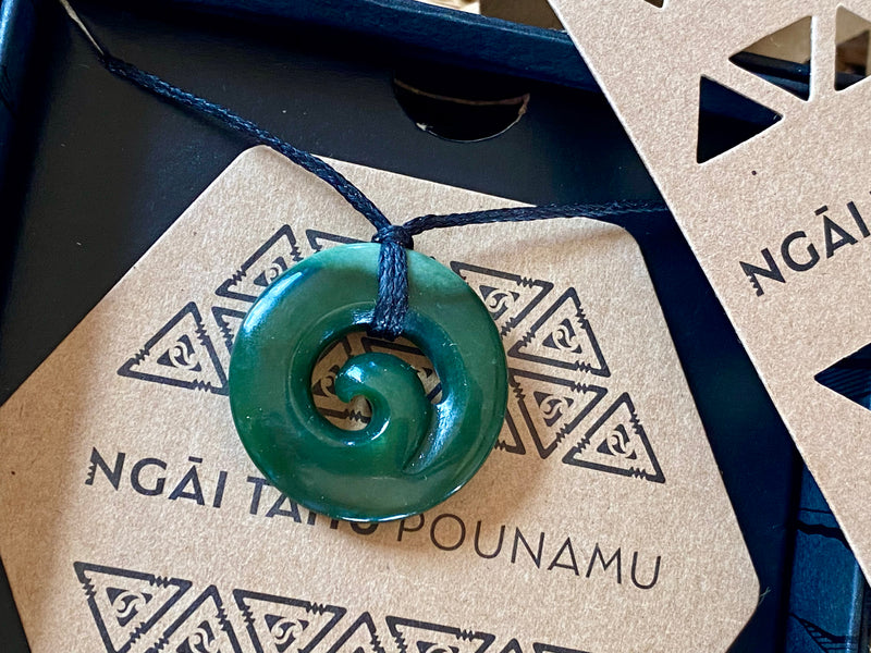 Ngāi Tahu Pounamu Koru Pendant