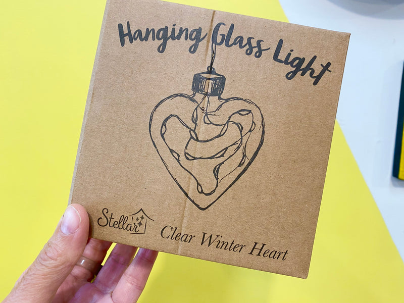 Hanging glass Heart light