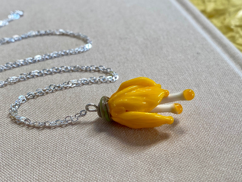 Glass Kowhai Necklace