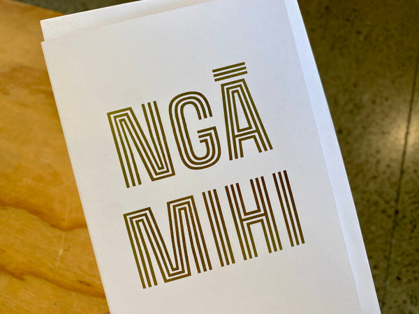 Card - Nga Mihi Gold Foil