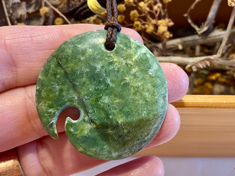 Contemporary Pounamu Koru pendant